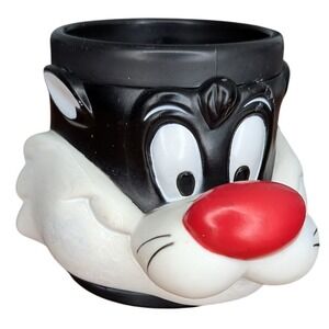 Vintage Sylvester the Cat Looney Tunes 3D Mug Coffee Cup Promotional 1992